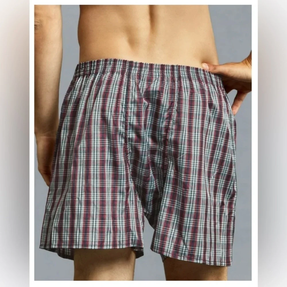 🆕Knocker 3 Pair Mens Boxers Trunk Plaid Checkered Shorts Underwear S🆕